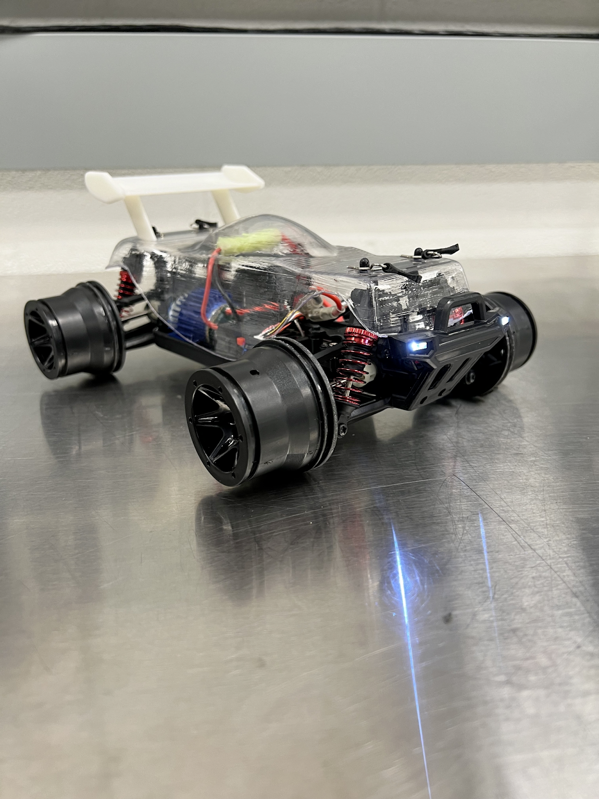 Thermoformed shell installed on chassis